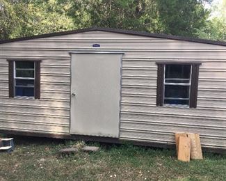 20 x 12 metal storage building. in very good condition.