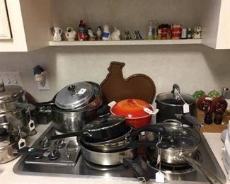 Pots & pans, more salt & peppers