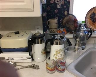 Electric skillet, corning coffee pots