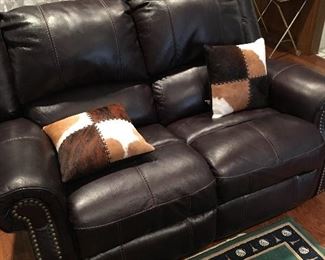 Leather recliner - love seat