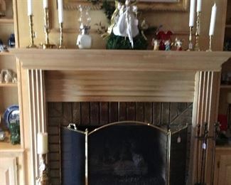 Brass, fire place set