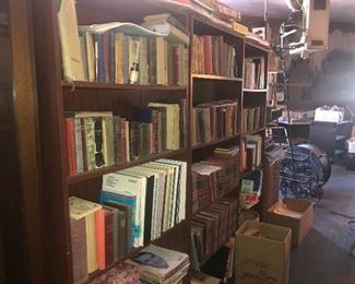 Vintage books, old and new. Lots of vintage sheet music and cookbooks
