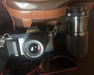 Vintage Canon T50 Camera with Auto Zoom, Film, & Bag