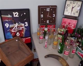 Coke Clocks, Bottles, and more