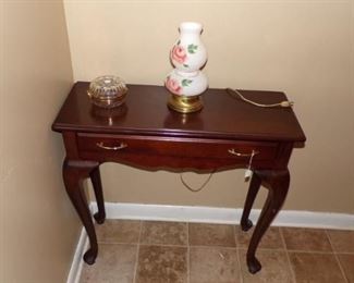 occasional Table, small Lamp, covered Dish