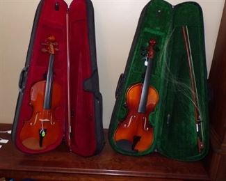 two nice Violins w/ Cases