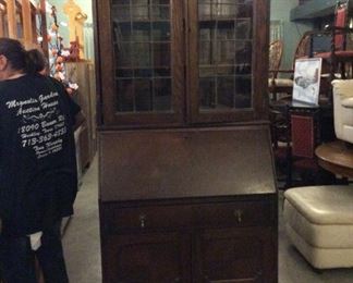 two piece drop front secretary