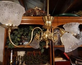 Victorian Brass Chandelier