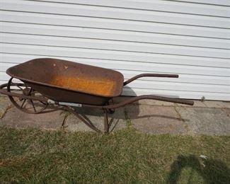 antique wheelbarrow