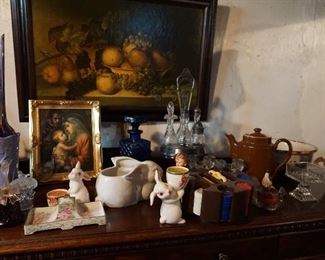 hall, cruet set, misc.