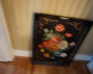 metal tray hand painted
