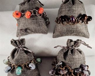 AMAZING ART GLASS BEADED BRACELETS
