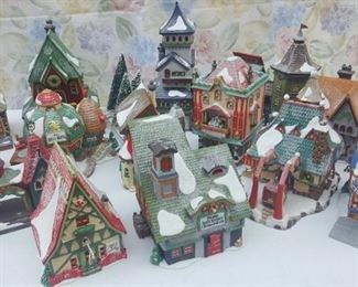 MANY DEPT 56 CHRISTMAS VILLAGE HOUSES +