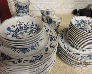blue and white dishes Blue Danube