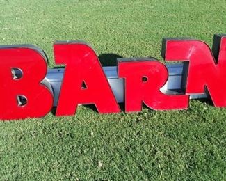 Very cool sign for your mancave, garage, restaurant, she-shed ... Measures 74 inches wide by 22 inches tall. Could easily be hung on the wall.