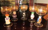 Set of Goebel wine glasses, Germany