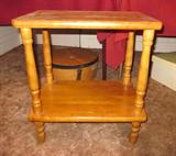 Solid maple end table