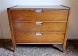 Mid century modern three-drawer chest with laminate top