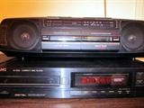 Panasonic dual cassette boom box, JVC XL-V222 CD Player