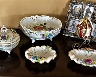 Dresden china pieces