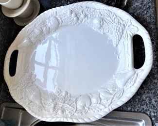 white ceramic platter
