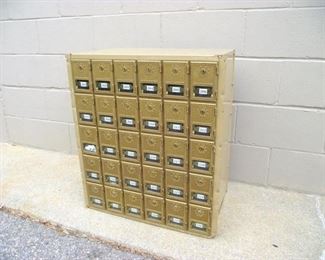 post office mail box, sorters, slots