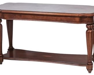 37. Regency Style Mahogany HallConsole Table wInlay Designs
