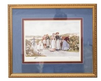 58. Berry Pickers Framed Print