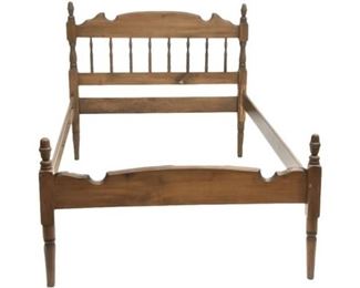 72. Carved Wood Bed Frame