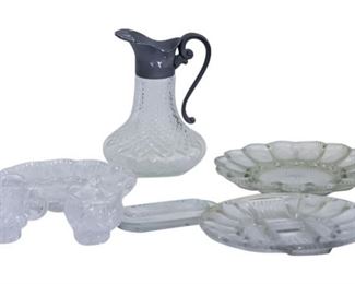 103. Cut and Pressed Glass Decorative Dishware