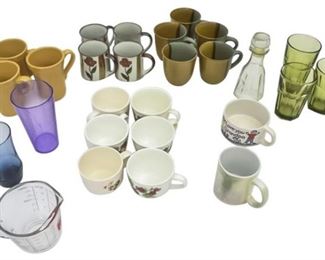 127. Assorted Mugs and Drinking Glasses