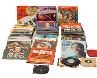 156. Collection of Record Albums and 45s