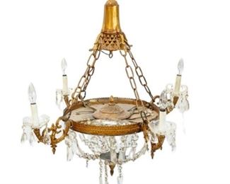 163. Chandelier with Hanging Crystals