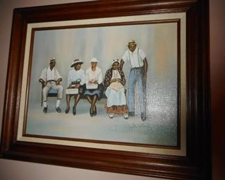 Listed Artist Ida Jackson " Family Portrait" Signed Framed