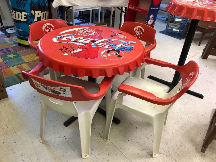 1996 Atlanta Olympic Coke table and chair set