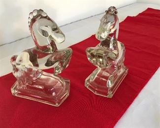 Horse Glass Bookends
