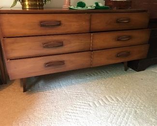 MCM Dresser with Matching Drawered Chest
