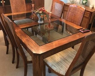 Dining Set with Extra Leaves and Pads