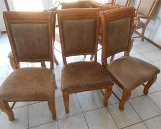 Set of 6 side chairs and 2 armchairs