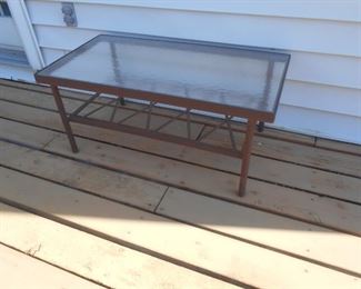 Metal - glass coffee table