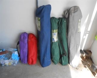 Various fold up chairs