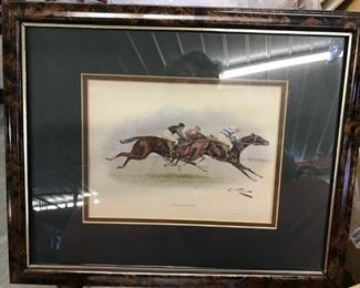 SIGNED RACE HORSE PICTURES