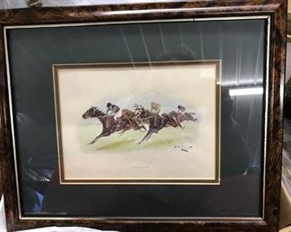 SIGNED RACE HORSE PICTURES