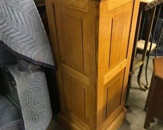OAK PEDESTAL $ 75.00