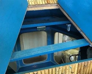 RATTAN FISH TANK, DOORS OPEN ON TOP FOR FEEDING, VERY RARE HARD TO FIND
