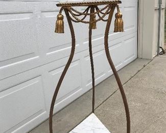 RARE ITALIAN PLANT STAND WITH MARBLE INSERTS, VERY BEAUTIFUL