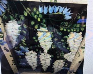 HAND PAINTED ANTIQUE WINDOW
