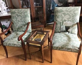 OUR COACH HOUSE HAS THESE BEAUTIFUL CHAIRS FOR VIEWING