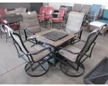 Patio Furniture Fire Pit Table and Chairs