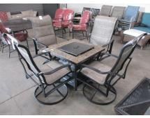 Patio Furniture Fire Pit Table and Chairs